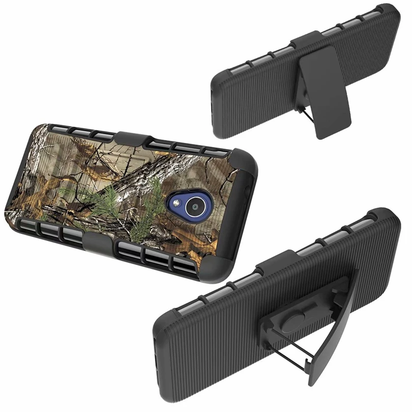 For Alcatel XL Evolve Case Hybrid Heavy Duty 3 in 1 Military Camo Hard Shockproof Belt Clip Stand Cover | Мобильные телефоны и