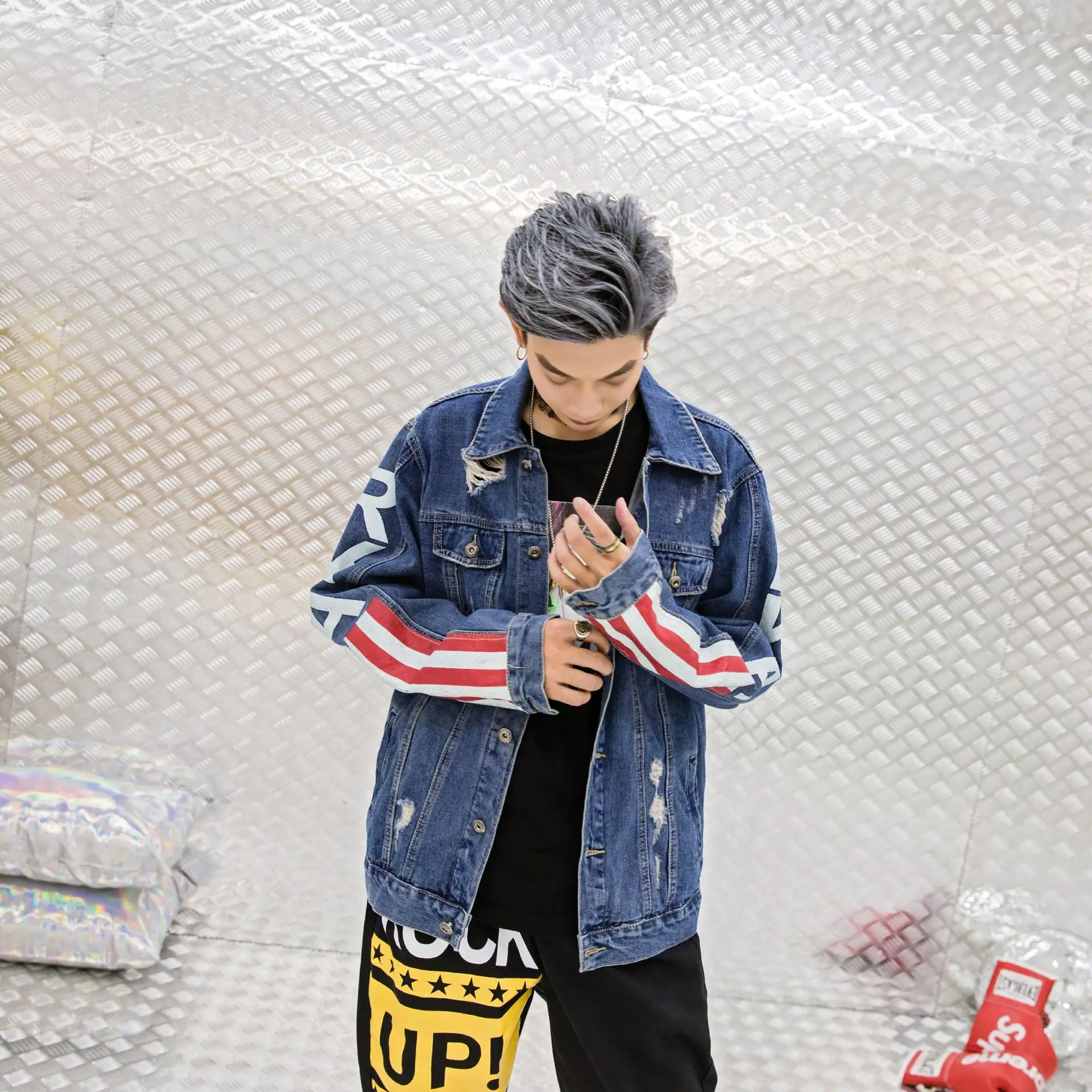 2018 осеннее платье пара джинсов ковбои и мужчин Корейская версия BF свитер с