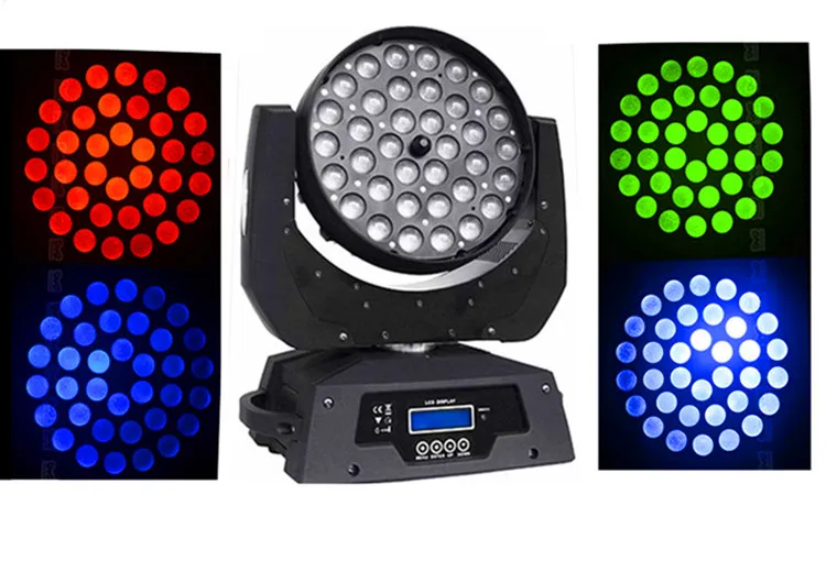 Хит продаж 36*12 Вт RGBW 4IN1 свет этапа зум LED Мыть Перемещение головного Light 2 шт./лот |