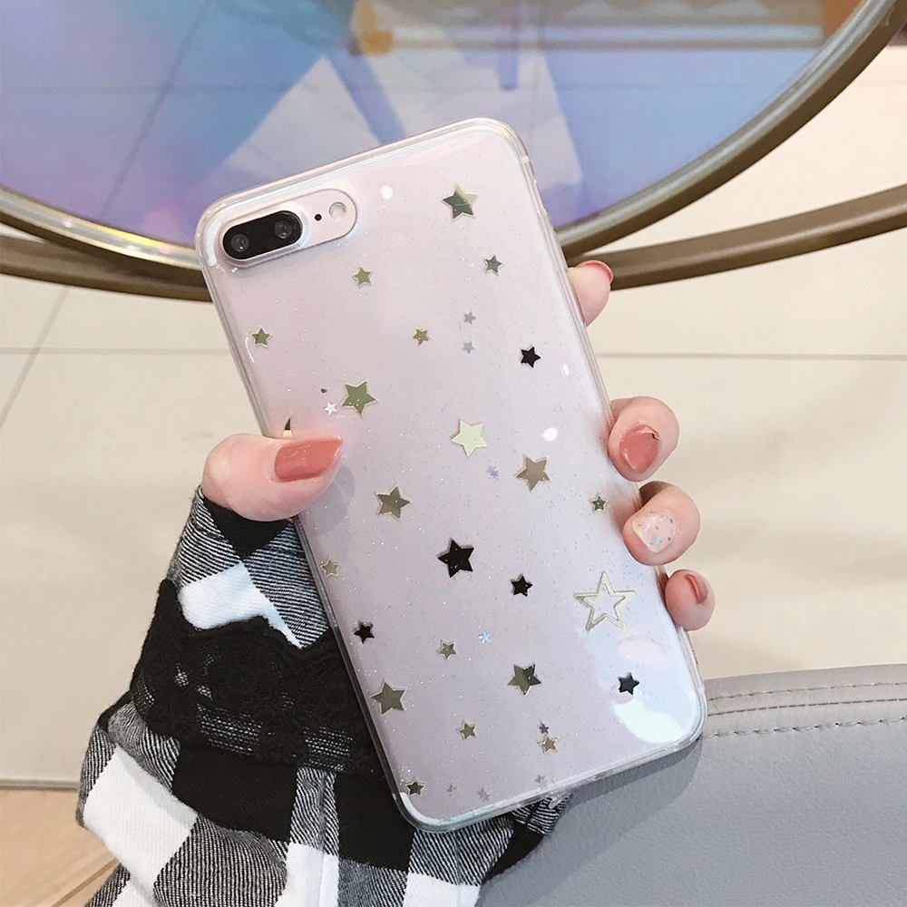 Чехол для телефона Sttary Star iPhone 7 8 Plus X XS MAX Мягкий защитный чехол девочек чехлы 6 6S |