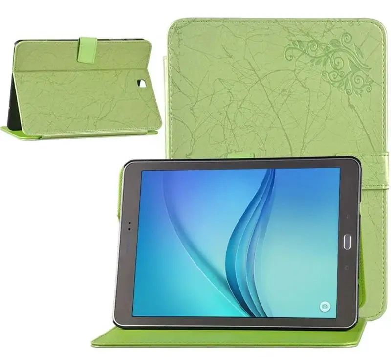 Роскошный чехол из искусственной кожи с цветочным принтом для Samsung Galaxy Tab S2 9 7 SM T810