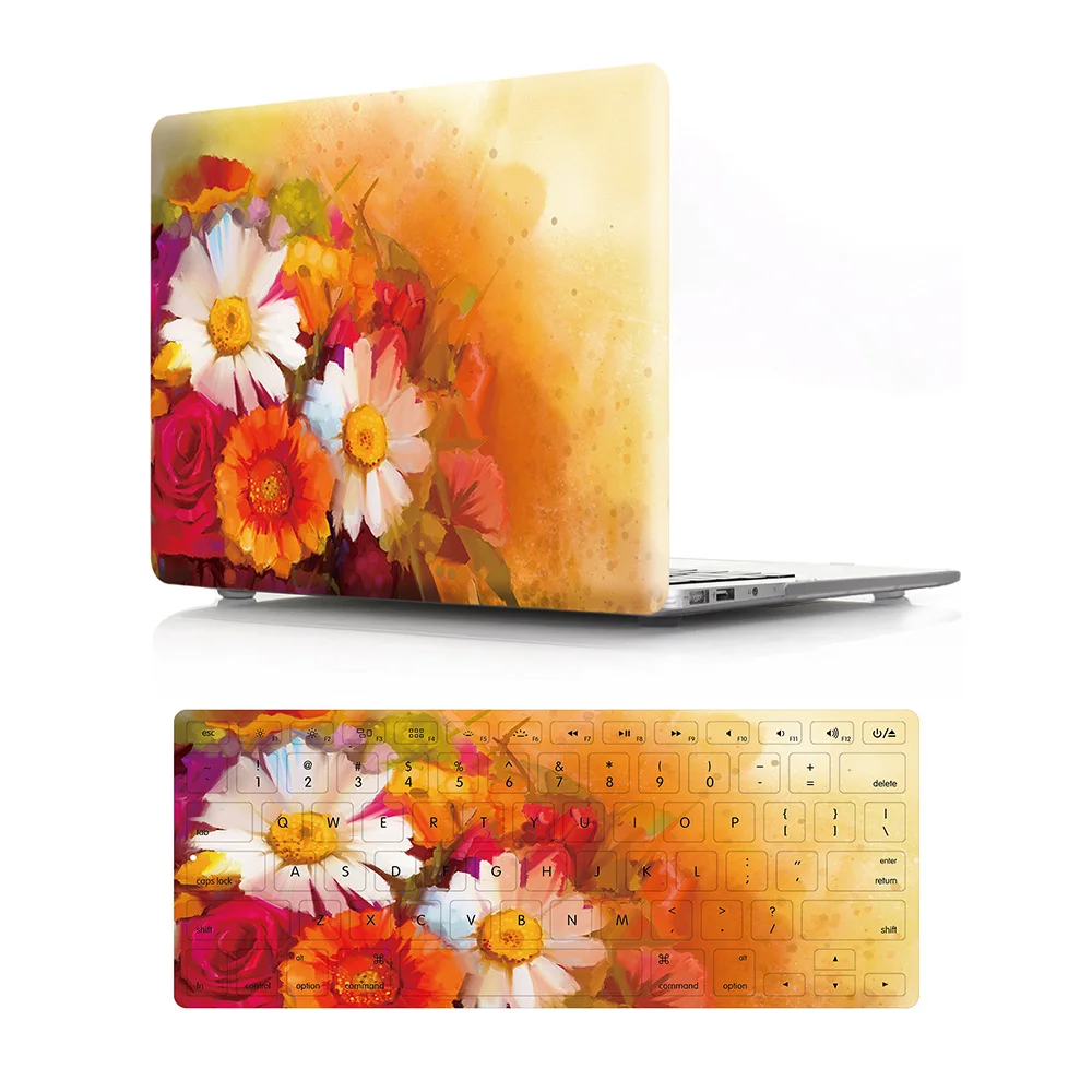 Чехол для ноутбука с цветочным рисунком Macbook Air Pro 11 12 13 15 Retina Apple 3 дюйма цветком и