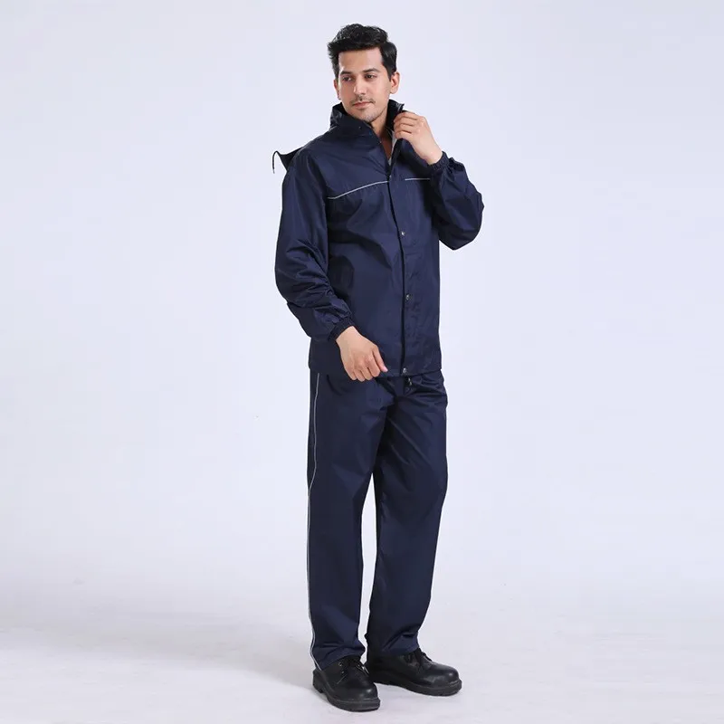 

Reflective Labor Insurance Raincoat Pants Set Split Outdoor Cycling Raincoat Adult Clothing Set
