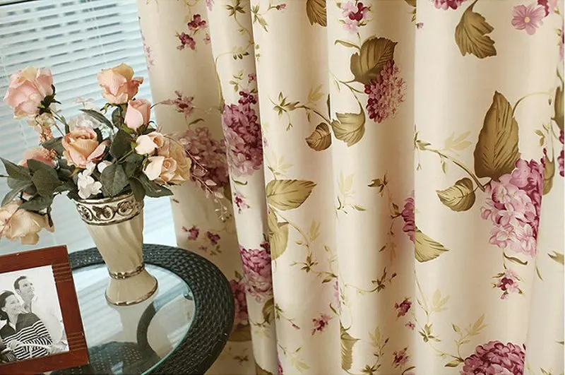 Цветочный узор шторы для окна для кухни/гостиной блокирующие свет изящные деревенские обивочные тюли на заказ