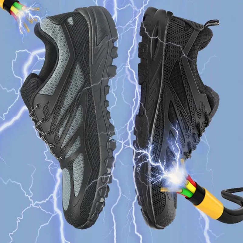 Мужские модные дышащие кроссовки со стальным наконечником новинка 2019 безопасные