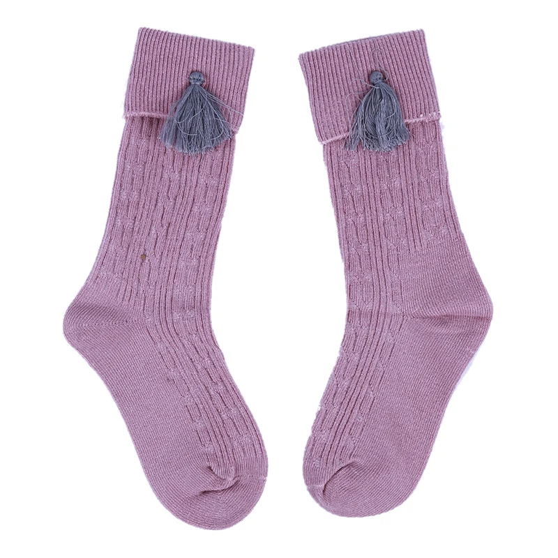 Girls Stocking With Tassel Warm-Keep Cute Knee Length Knitted Tights Fashion Apparel Accessories Long Tube Stockig | Детская одежда и