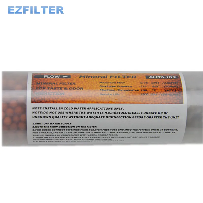 10 дюймов 3 стадии встроенный фильтр для минеральной питьевой воды картридж