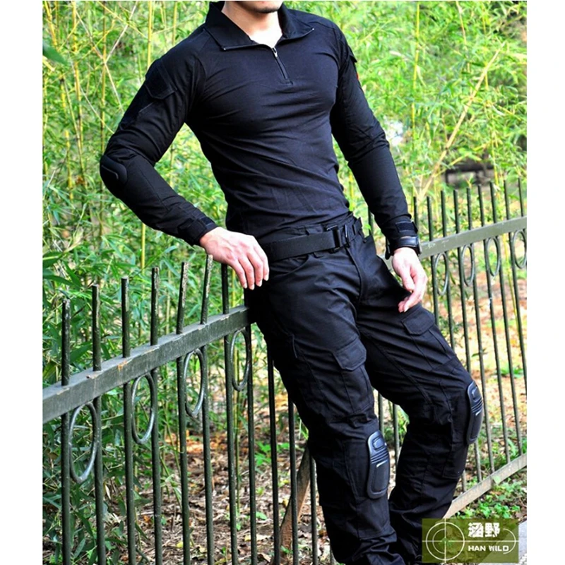 Тактический военный страйкбол Gen 3 Униформа камуфляж охотничья одежда Kryptek черная