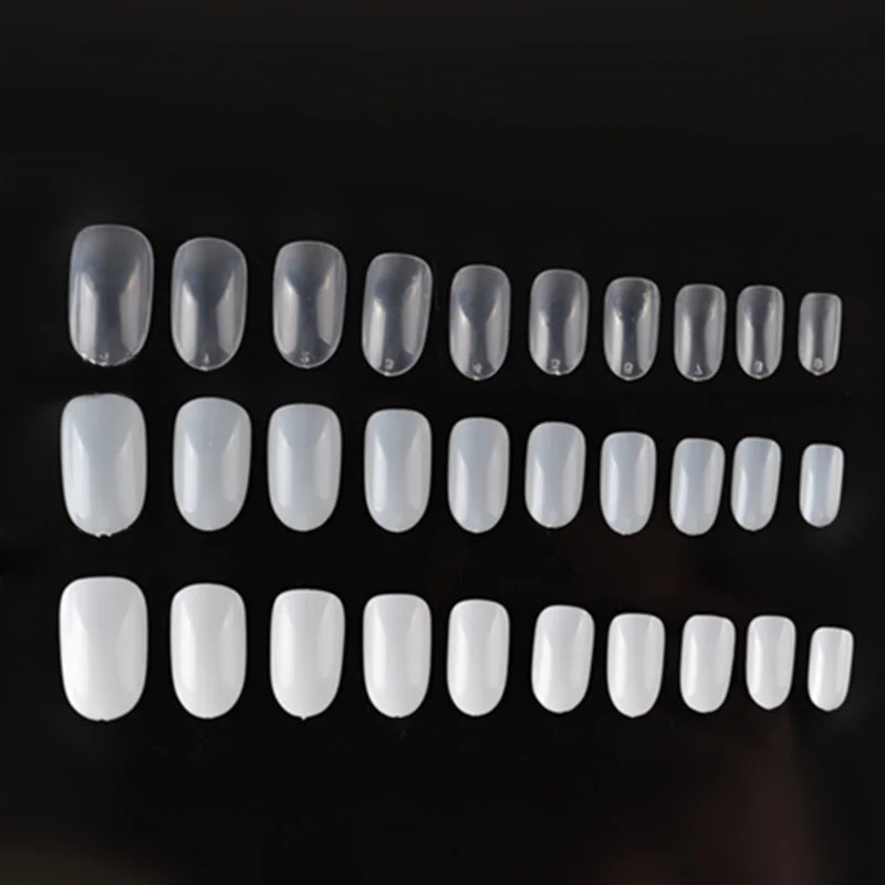 600 шт. круглые короткие накладные ногти на пальцах для салона французские