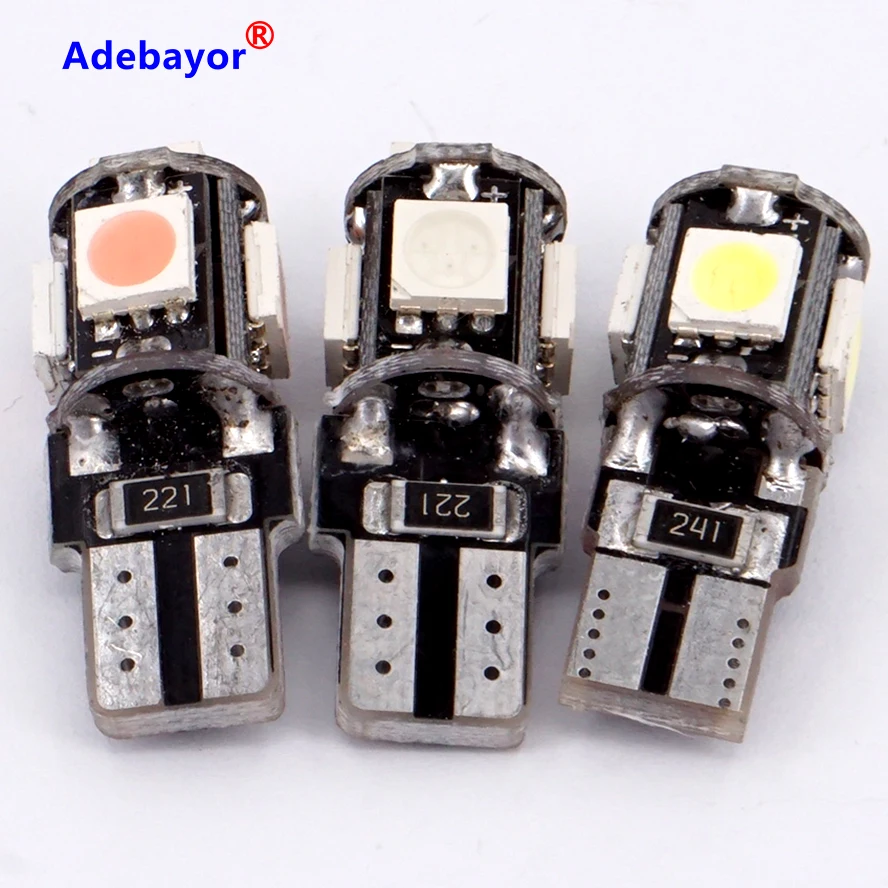 20 шт. автомобисветильник светодиодные лампы T10 W5w 5smd 5050 194 168 w5w|car lamp interior|blue ice ledblue