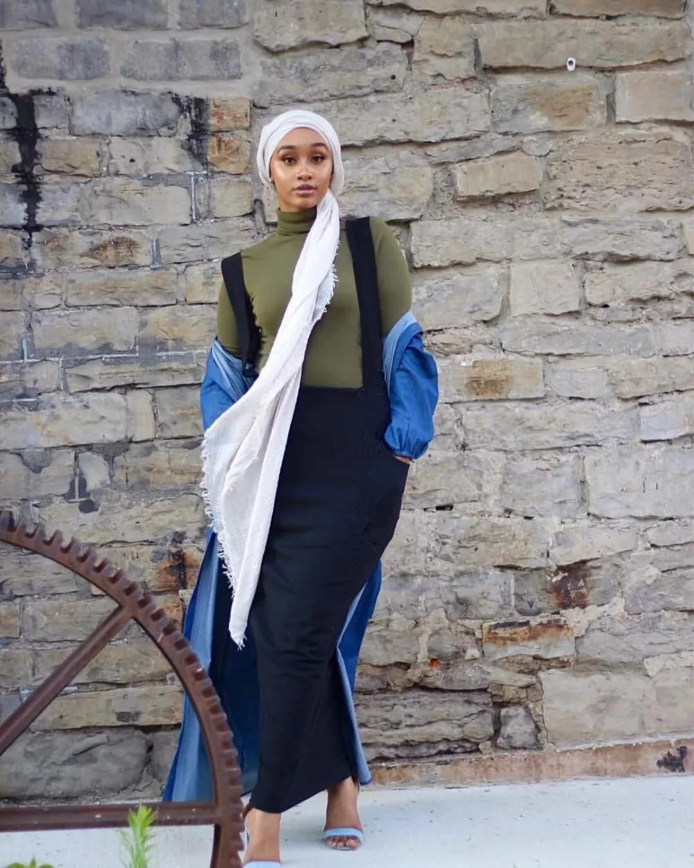 Мусульманская юбка Abaya Женская на подтяжках карандаш макси Среднем Востоке