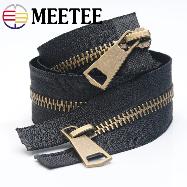 Meetee 2 шт. 5 # двойной слайдер бронзовая металлическая молния для сумки Швейные