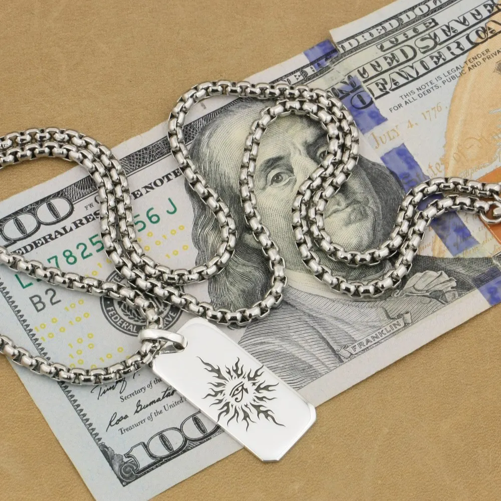 LINSION Серебряная глубокая гравировка с высокой детализацией кулон подвеской в