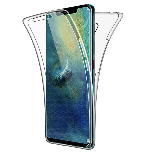Transparent Двойной Мягкий силиконовый чехол для huawei P30 Pro P20 Lite Y6 Y7 Pro Y9 P Smart Plus Honor 10i 8A 8C mate 20 10 Lite - Цвет: Transparent