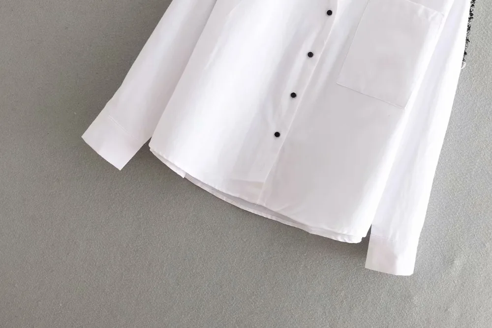 Женская модная твидовая шерстяная Лоскутная белая рубашка с халатом блузки