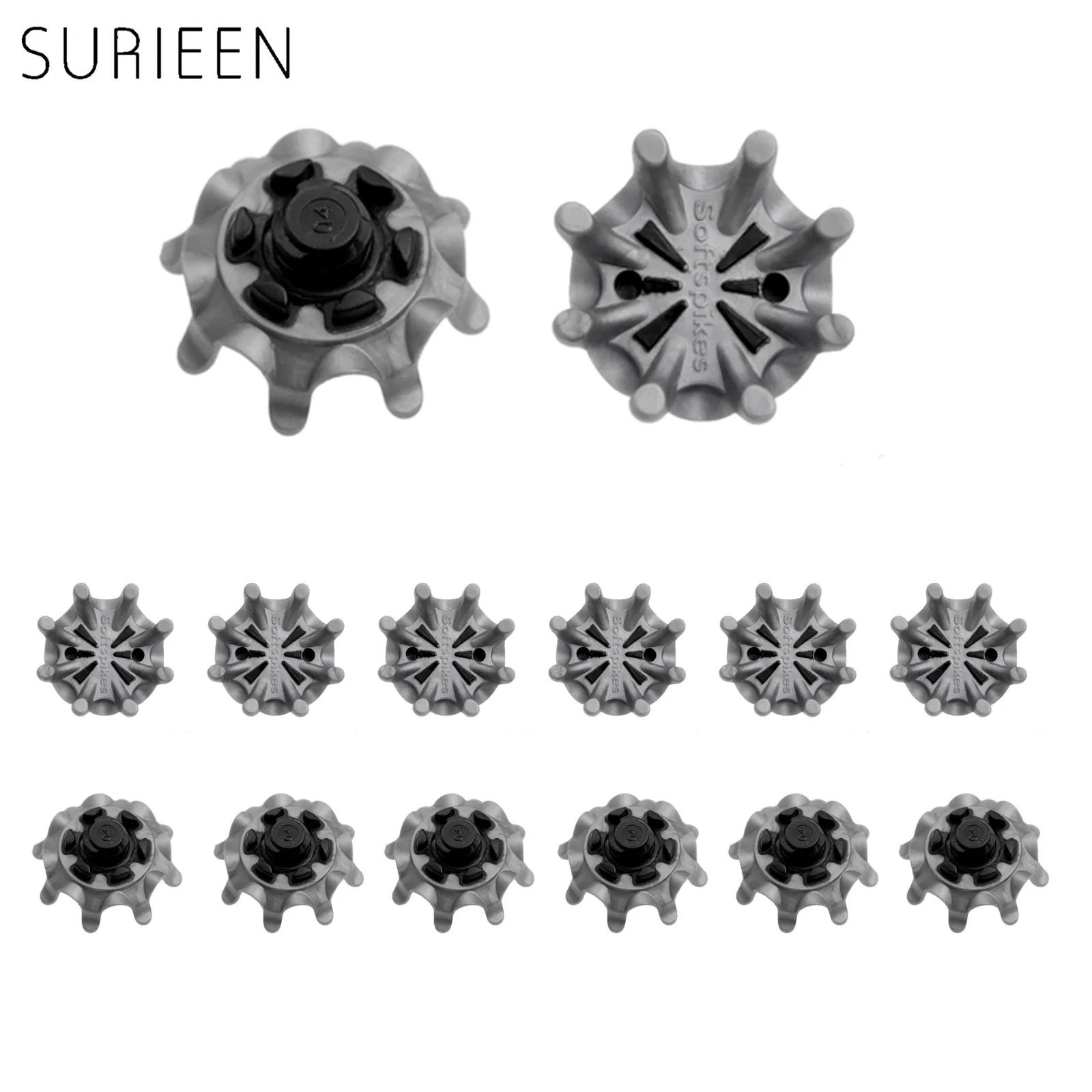 SURIEEN 14 шт./лот ТПР шипы для обуви гольфа быстрые скручиваемые шпильки тройные Локи