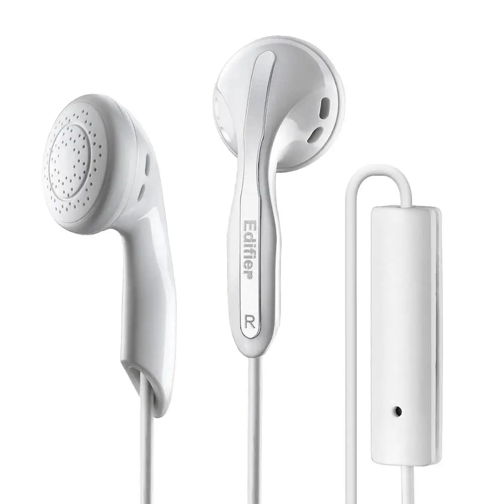 WHITE Edifier P180 наушники-вкладыши Hi-Fi стерео наушники с микрофоном и регулятором громкости для iPhone iPad iPod samsung - Цвет: WHITE