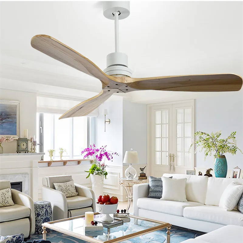 Креативный потолочный вентилятор в скандинавском стиле для гостиной деревянный