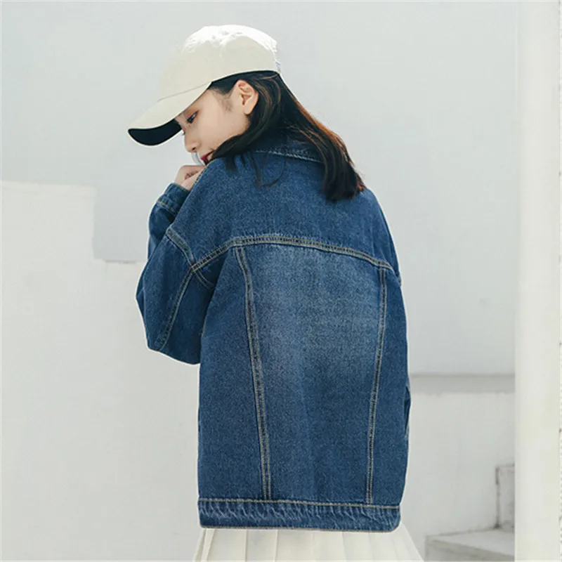 Летняя женская куртка новинка 2018 модная Свободная Женская джинсовая с длинным