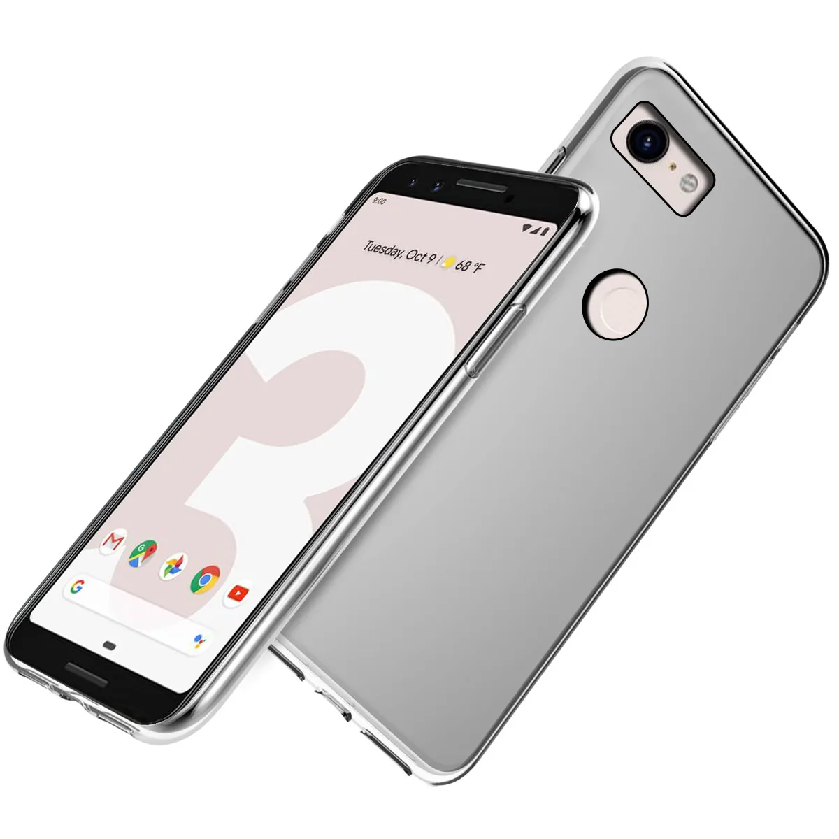 Для Google Pixel 3 XL чехол тонкий мягкий прозрачный ТПУ противоударный защитный