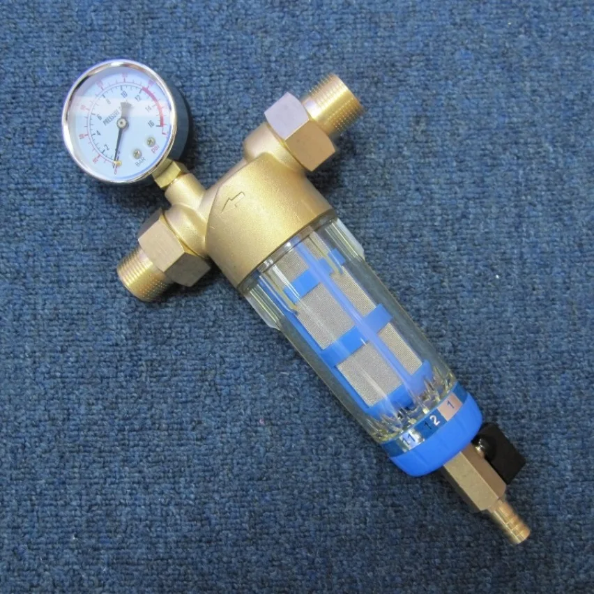 Фильтр для воды домашний фильтр гидрофильтр центральный очиститель с манометром