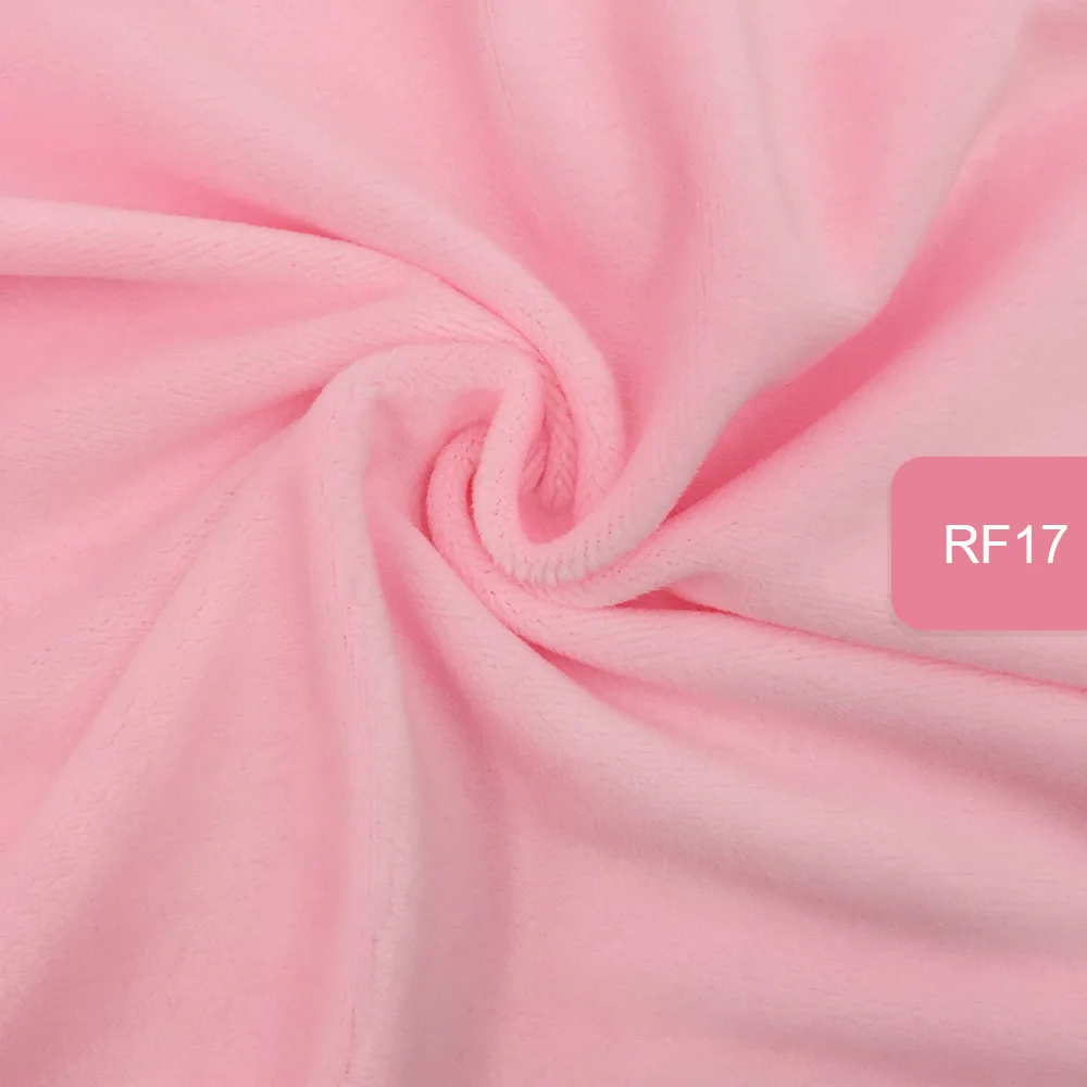 RF17 Zyfmptex 1 шт. Minky ткани для шитья ручной работы Домашний текстиль ткань для игрушек плюшевая ткань пэчворк сплошной цвет стиль 45*50 см - Цвет: RF17