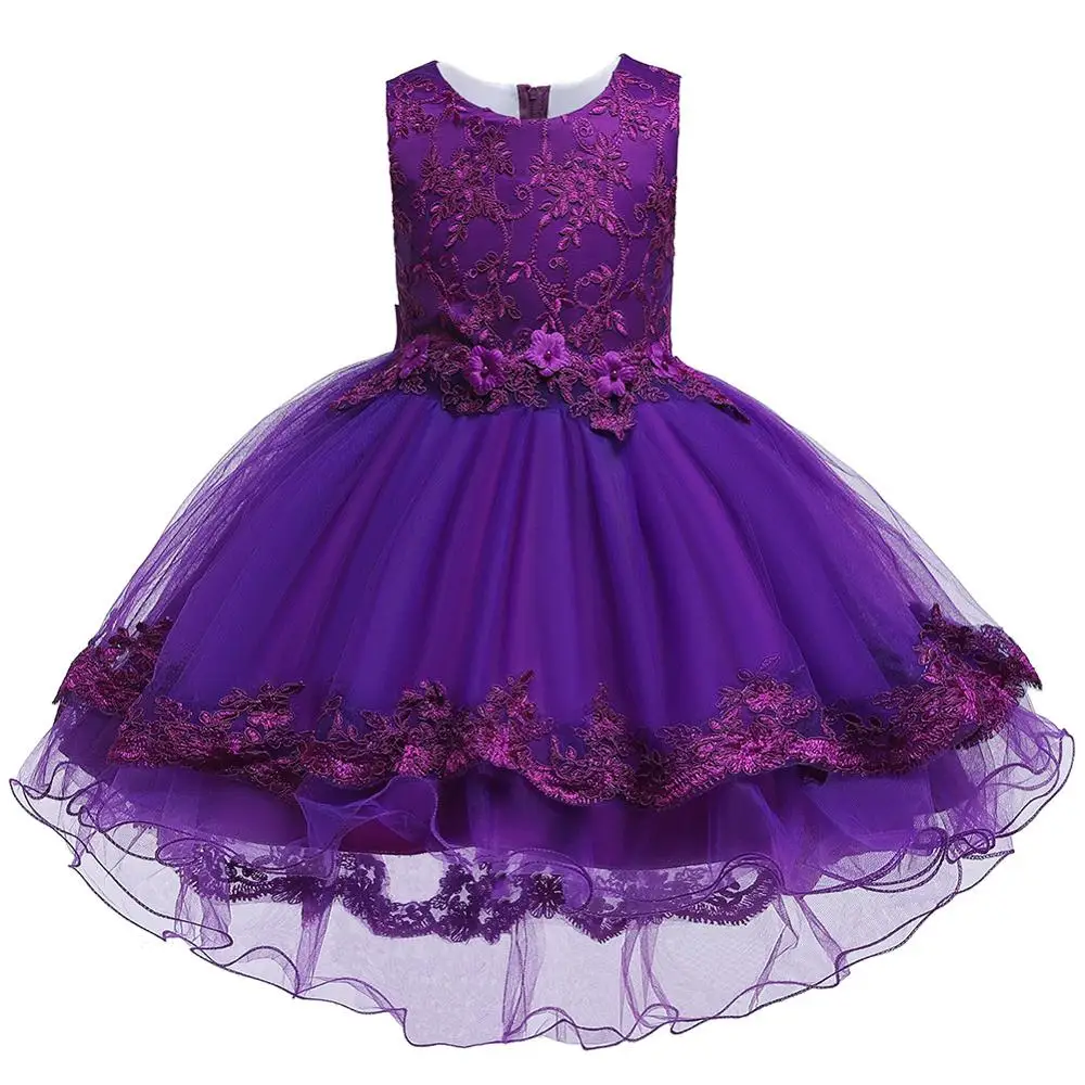 2019 Summer Flower Girls Elegant Tutu Princess Dress Kids Dresses For Toddler Costume Evening Party 3 10 Year | Детская одежда и
