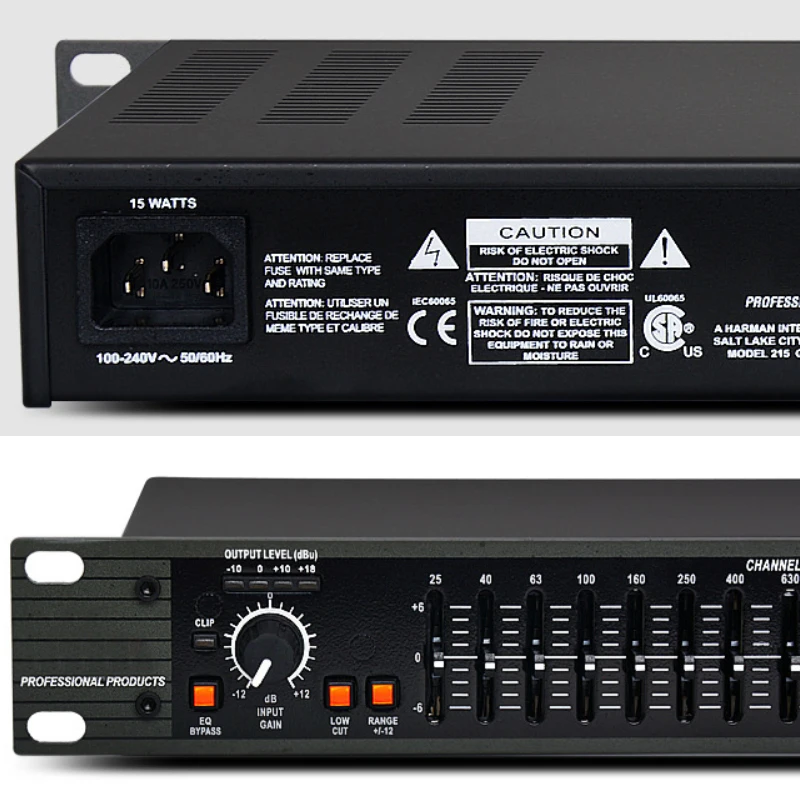 EQ215 двойной 15-сегментный эквалайзер 1U импортные компоненты профессиональный