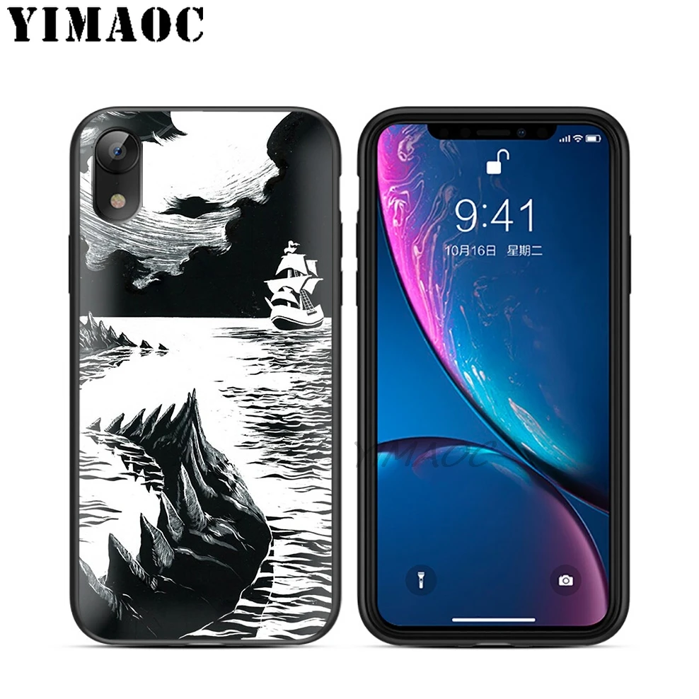 YIMAOC Thunder Clouds ThunderClouds мягкий черный силиконовый чехол из ТПУ для iPhone X или 10 8 7 6 6S Plus 5