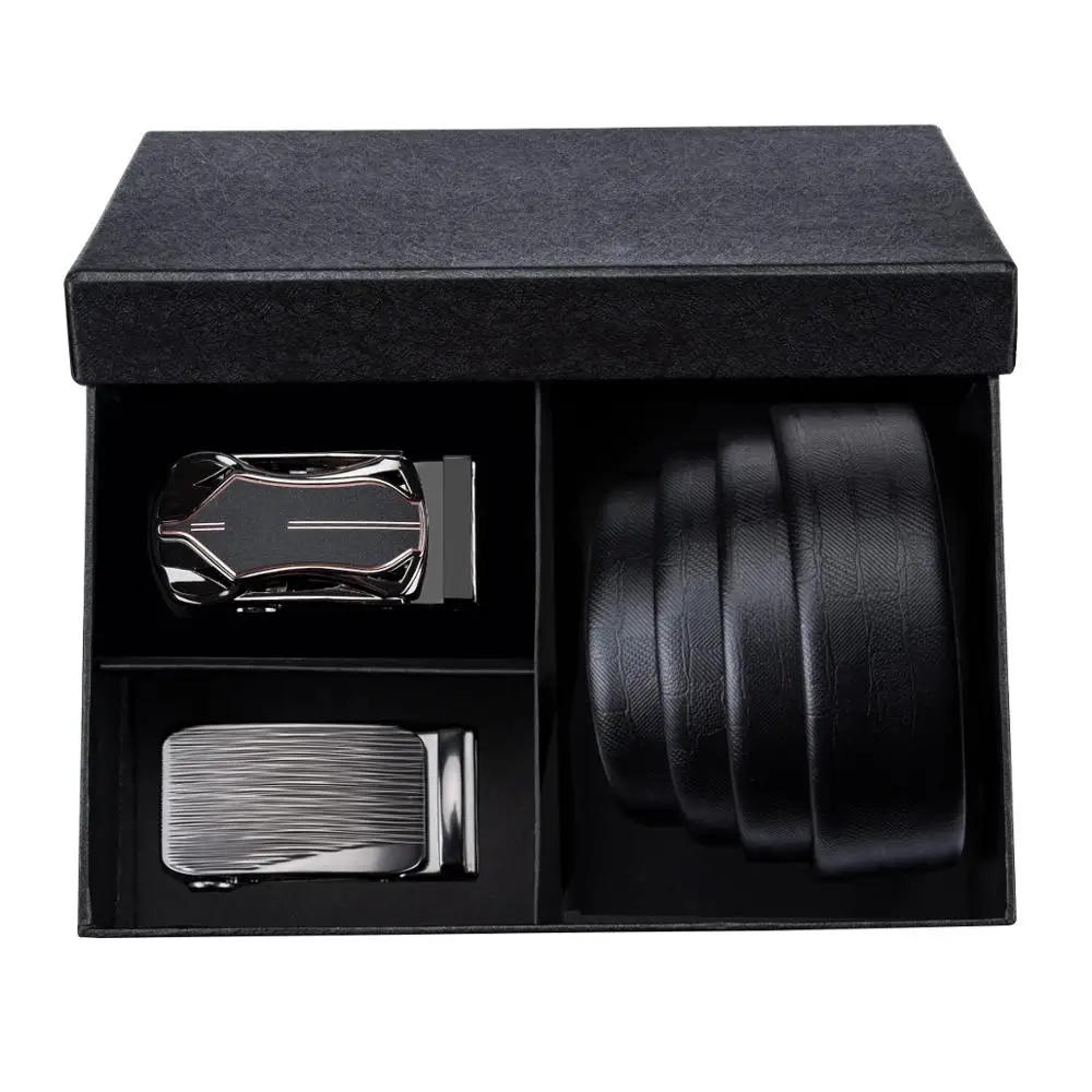 Мужские ремни из натуральной кожи с автоматической пряжкой 150 см 2 шт.|belt set|male beltbelt