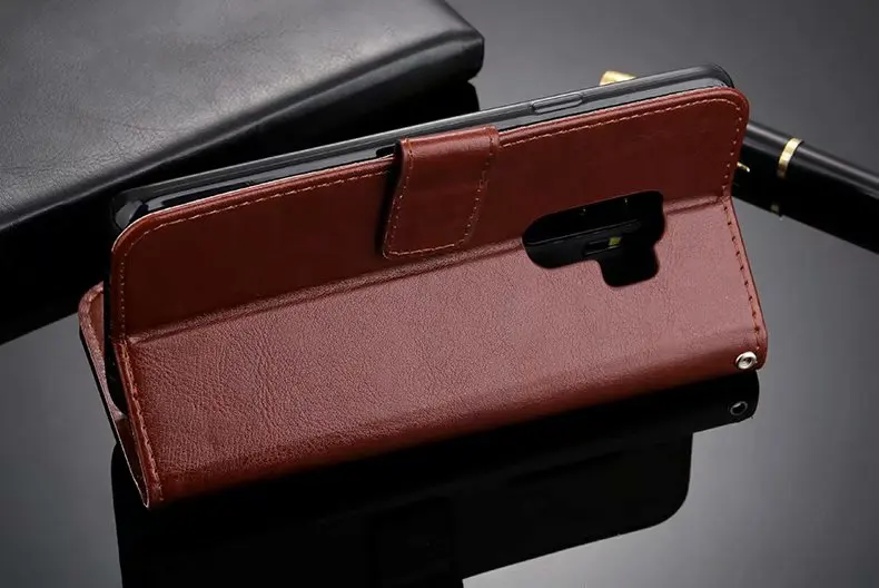 LuxuryFlip кожаный бумажник чехол для SAMSUNG S9 с подставкой держатель + слот карты SoftSoft