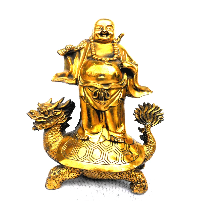 SHUN медная черепаха дракона Maitreya Smile face Lucky Nafford Evil spirit домашнее украшение для