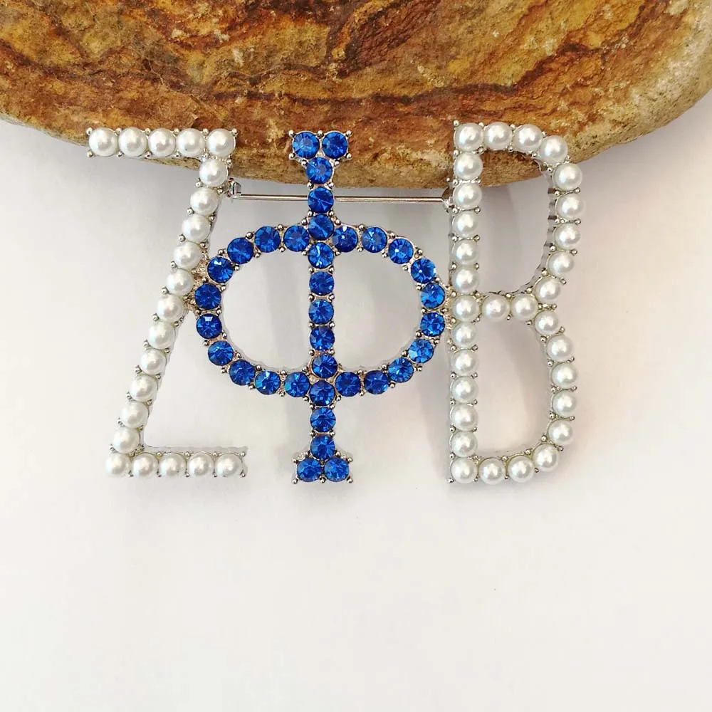Дропшиппинг Divine 9 ZETA PHI BETA ZPB жемчуг с кристаллами лацкан булавка ювелирные изделия для подарок для сестры