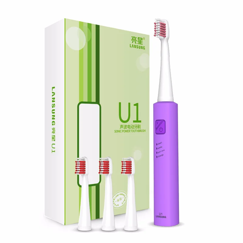 U1 ультра Соник сменные головки для электрической зубной щетки USB Перезаряжаемый Соник электрический таймер для зубной щетки Зубная щетка гигиена полости рта