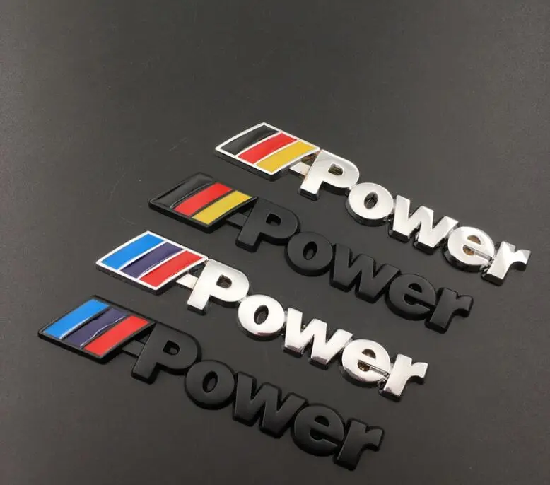 1 шт. M power Motorsport металлический логотип Автомобильная наклейка задний багажник