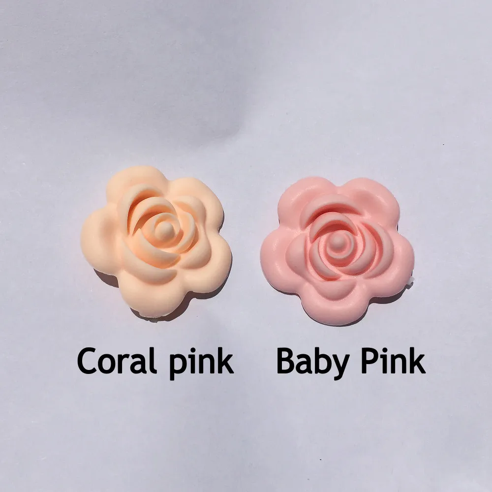 (10 шт./лот) Новые цвета Силиконовые Цветочные бусины без бисфенола А большие