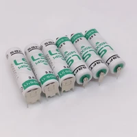 20pcslot new original saft ls14500 size aa 3 6v 2600mah thionyl chloride industrial lithium battery plc batteries with three ta