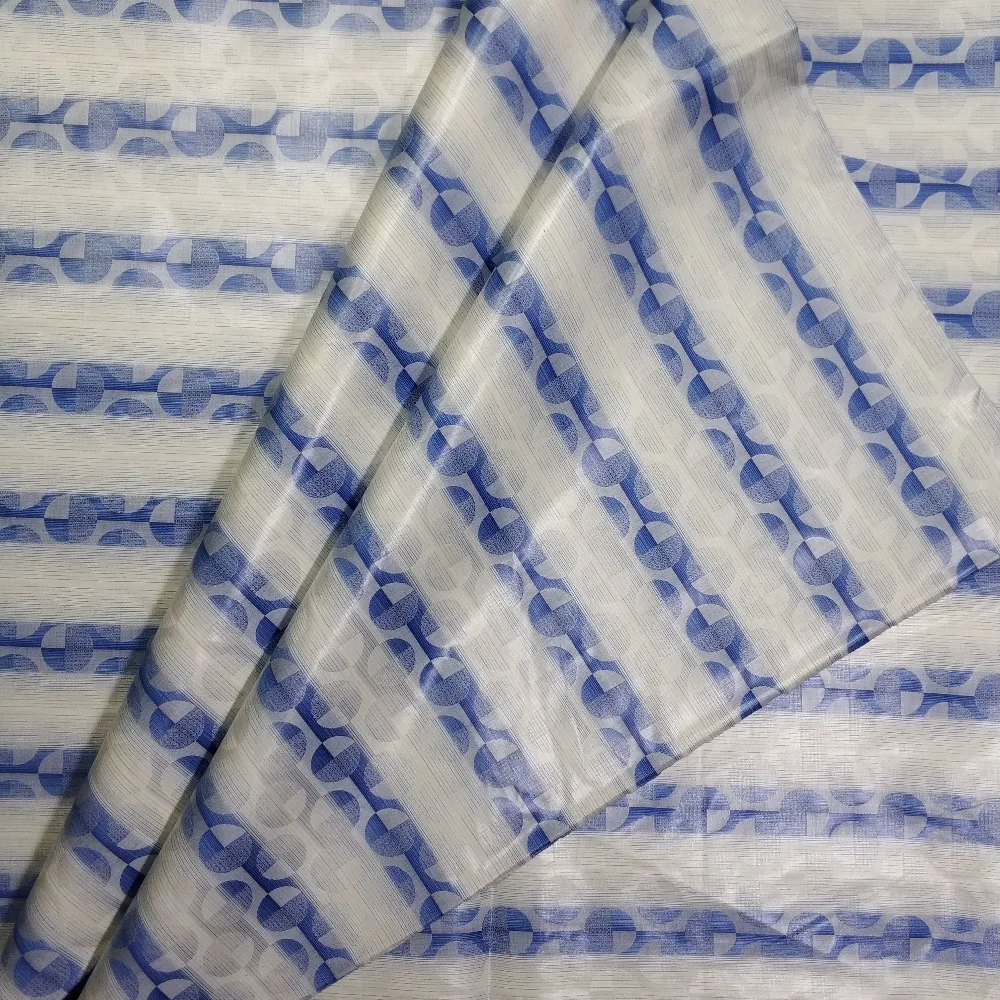 Colorful jacquard brocade fabric high quality African tie dyeing bazin riche getzner nouveaute for wedding 5 yard/lot