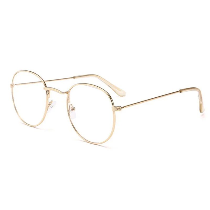 Gold Clear Модные Овальные Солнцезащитные очки для женщин, фирменный дизайн, маленькая металлическая оправа, стимпанк Ретро солнцезащитные очки для женщин, Oculos De Sol UV400 - Цвет линз: Gold Clear