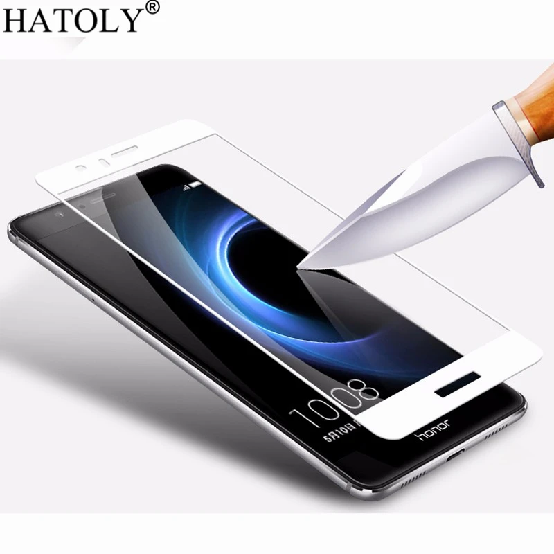 Закаленное стекло HATOLY для Huawei Honor 9 2 шт. защита экрана полное покрытие 3D пленка с