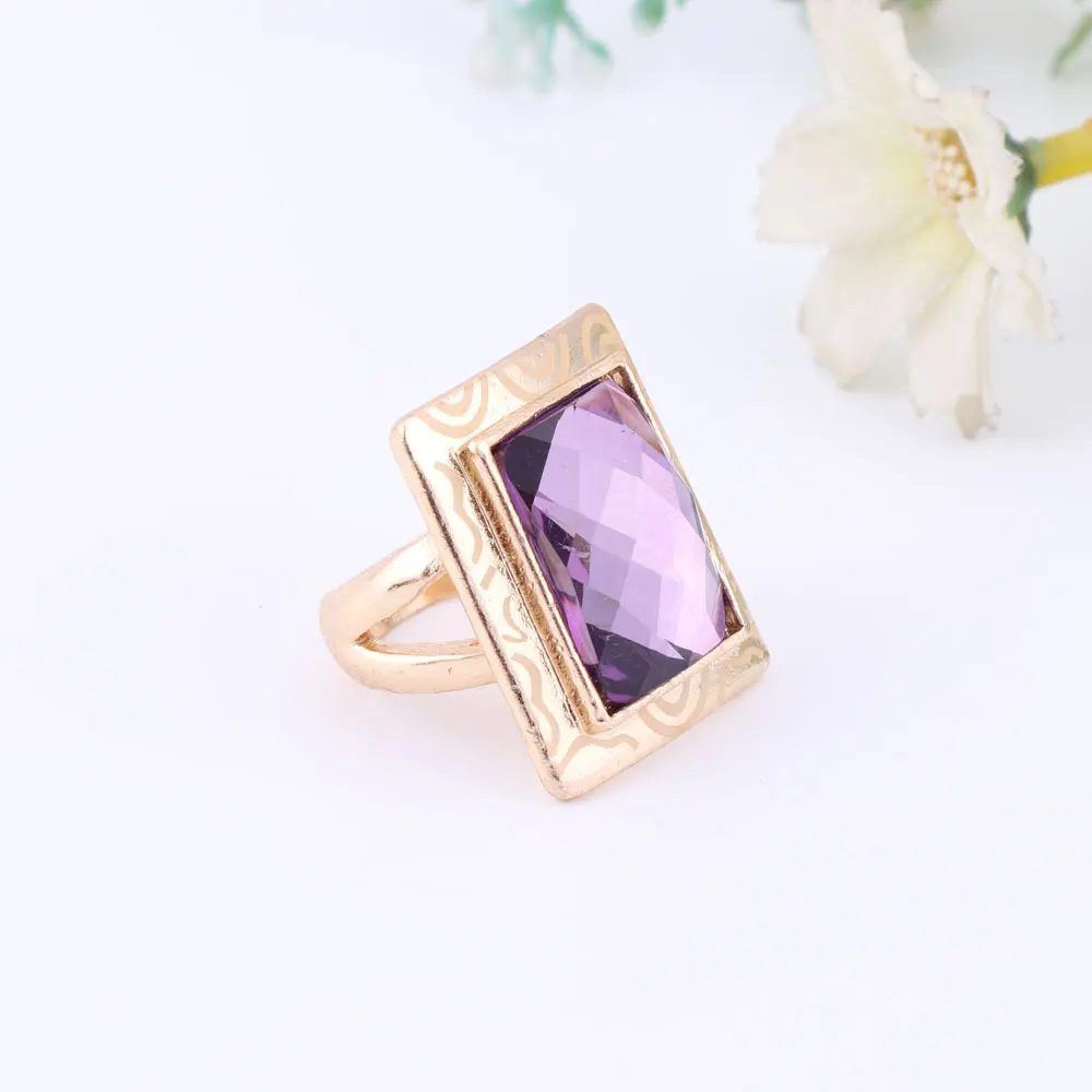 Фиолетовый кристалл золотой цвет Ювелирные наборы с браслетом серьги 2017 Бохо