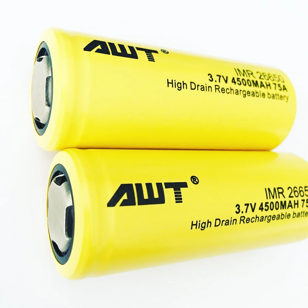 26650 батарея AWT 3 7 V 4500mAh литиевая аккумуляторная 75A фонарик инструменты игрушки