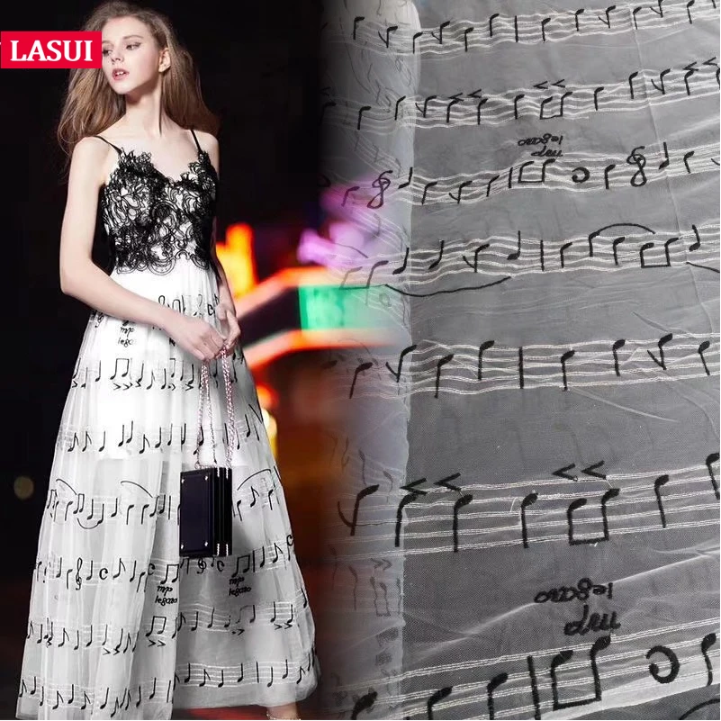 LASUI 1y/1 Лот Новый музыкальный символ музыкальная оценка вышитая Мягкая сетчатая