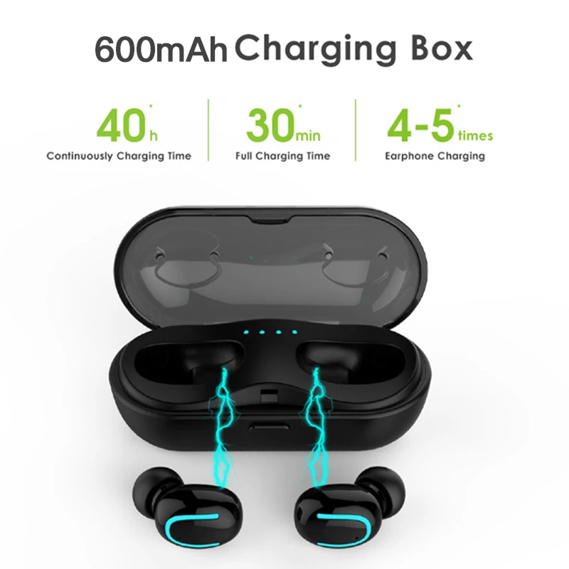 Auricolari Bluetooth 5 0 настоящие без Fili стерео запонки Auricolare Mini di Q13 с микрофоном|Наушники