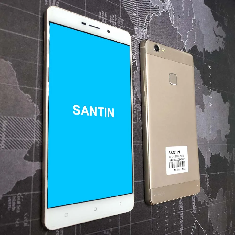 64 Гб ПЗУ SANTIN Note 4 5 'ɿull HD 3 ГБ ОЗУ MTK6753 Восьмиядерный мобильный телефон сканер