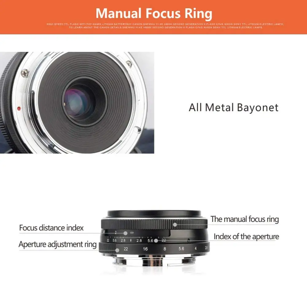Meike 28 мм F2.8 объектив с большой диафрагмой ручной фокусировки для Canon EF M EOS M1 M2 M3 M5 M10
