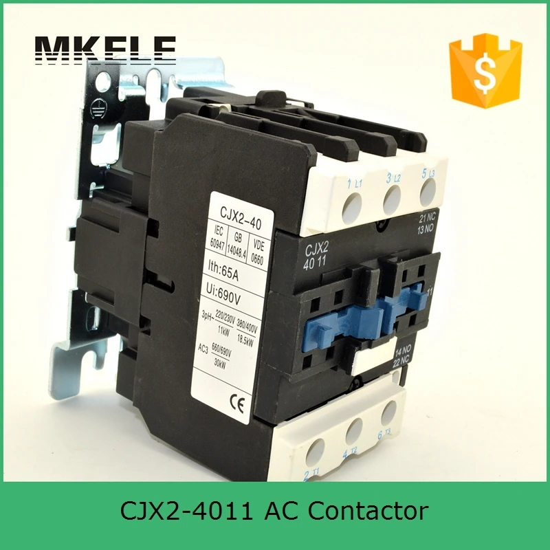 CJX2-4011 40A Номинальный ток 3P + NO NC 85% серебряные контакты telemecx3 контактор