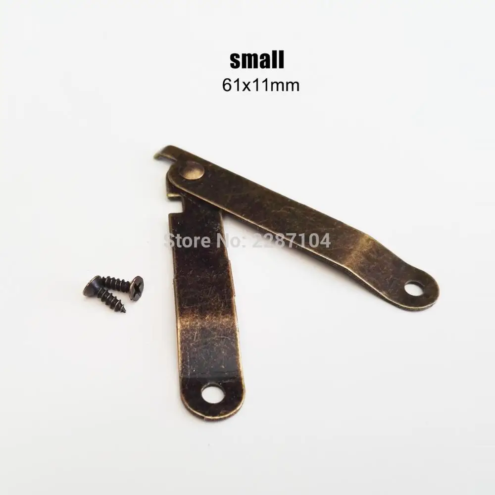 6 шт. Античная латунная винтажная бронзовая сундук для ювелирных изделий