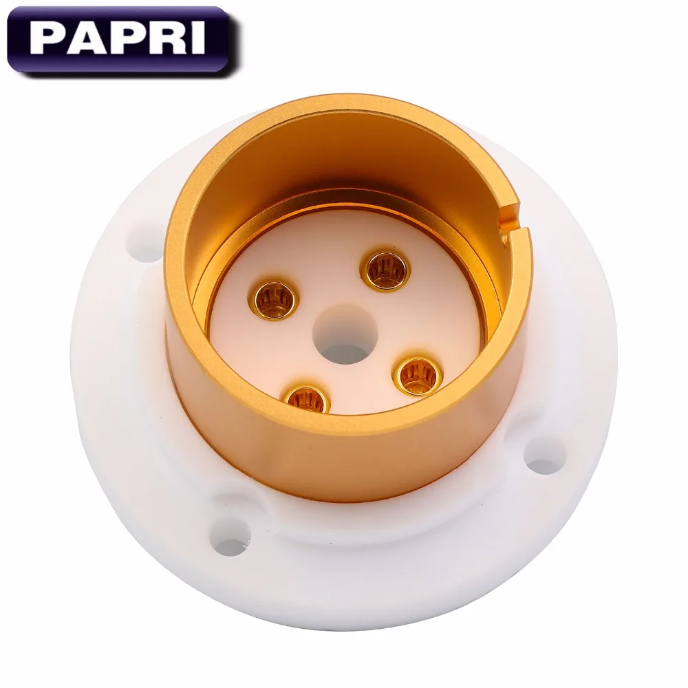 

PAPRI 1PCS EIZZ High Quality 4PIN PTFE Jumbo Chassis Mount Tube Socket For 845 805 FU-5 810 211 Vacuum Tube