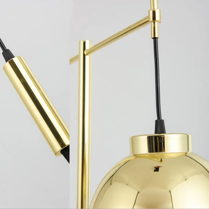 post modern minimalist wrought iron glass ball restaurant light atmosphere bedroom study fashion floor lamp led lamps | Лампы и